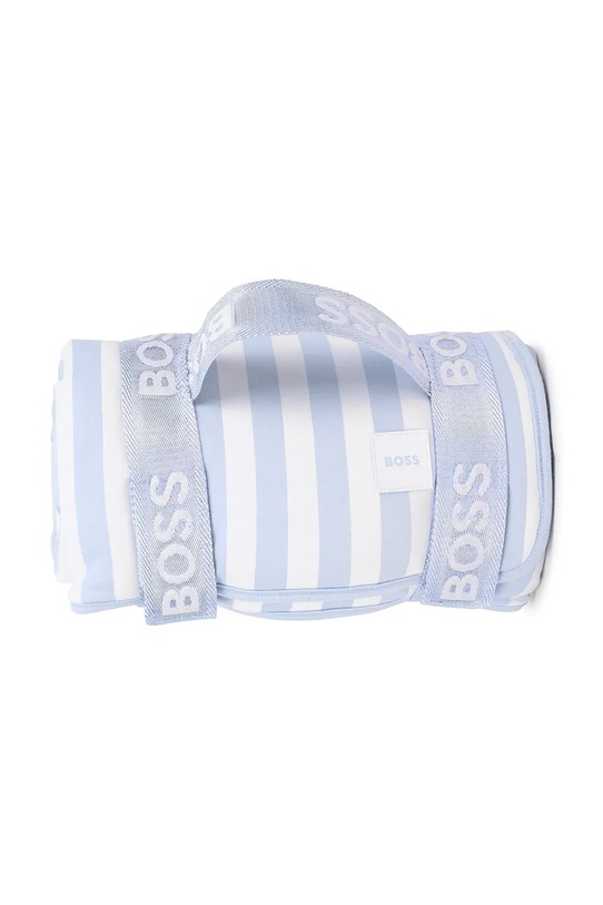 Bombažna odeja za dojenčka BOSS modra J53093