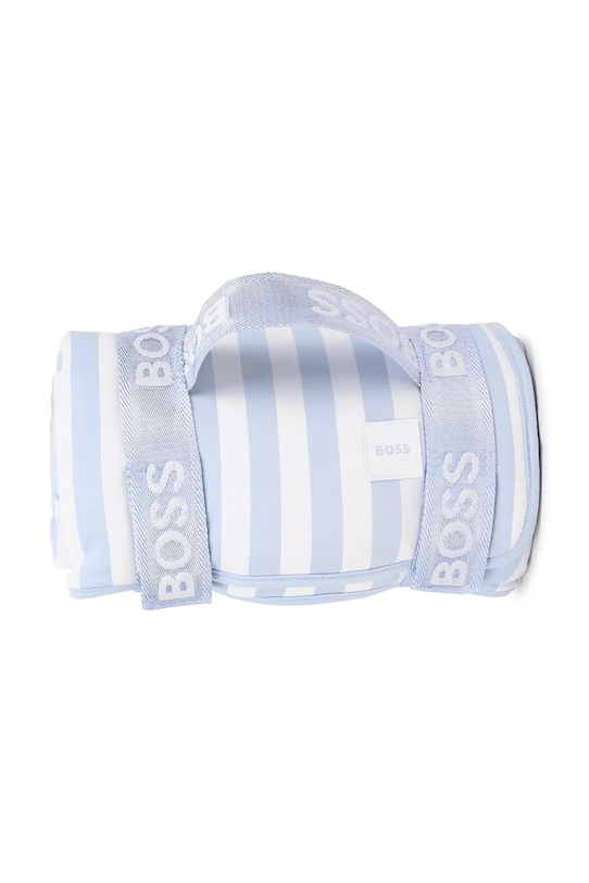 Bombažna odeja za dojenčka BOSS modra J53093