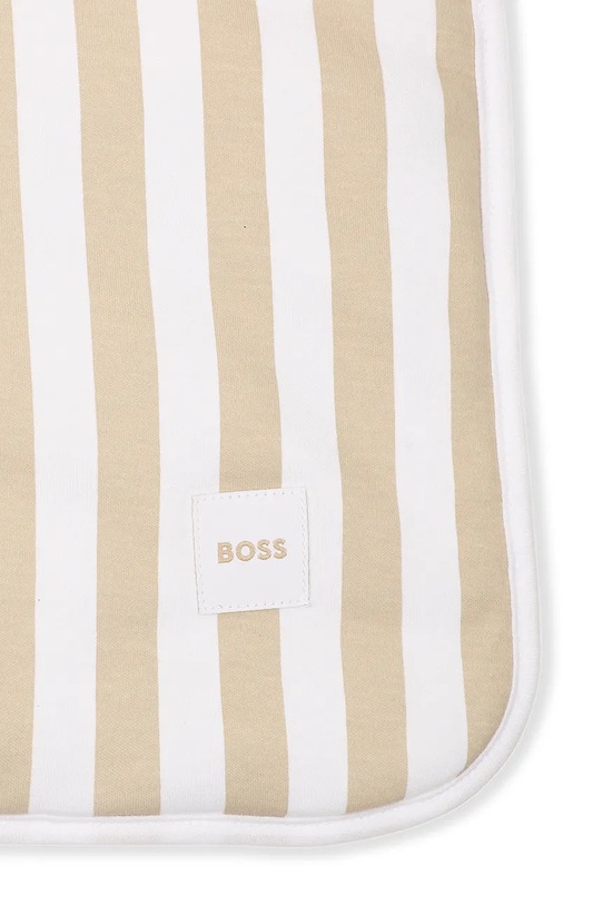 Deklice Bombažna odeja za dojenčka BOSS J53093 bež