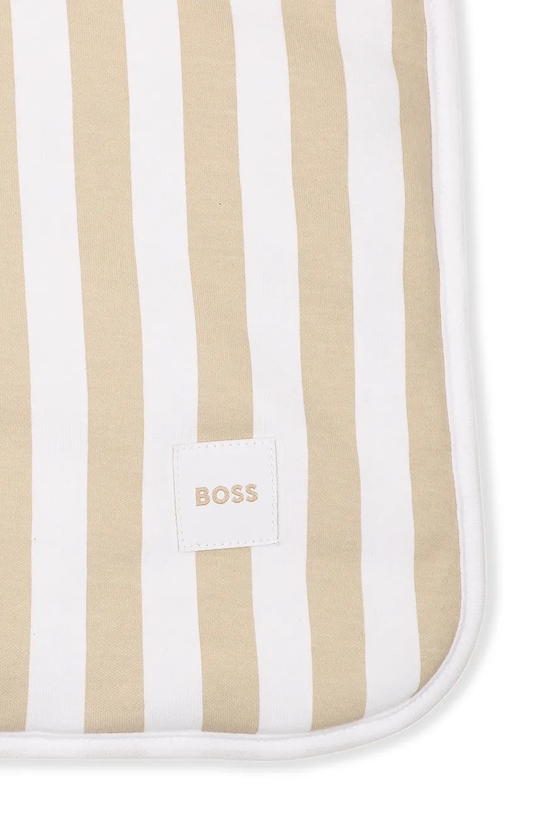 Deklice Bombažna odeja za dojenčka BOSS J53093 bež