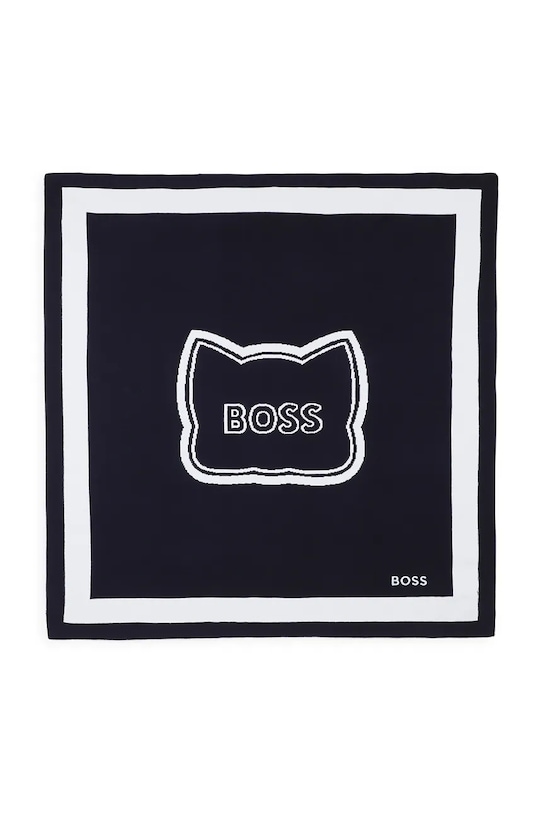 BOSS coperta in cotone per bambini blu navy J53095