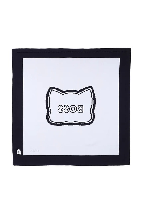 Pamučni ručnik s kapuljačom za bebe BOSS J53095 mornarsko plava SS26