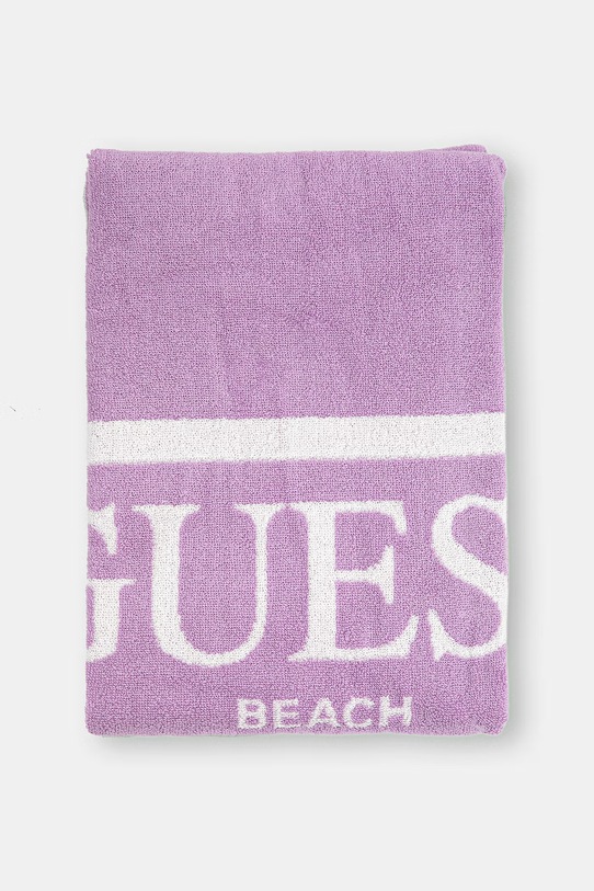Guess ręcznik plażowy bawełniany H6GZ03.SG00P.PPY2.M fioletowy SS26