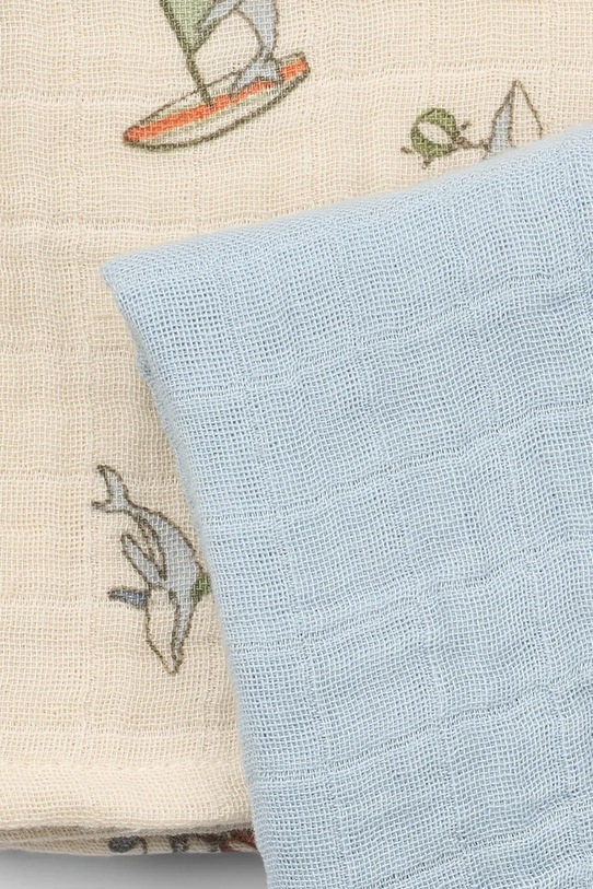 Wheat pieluszka niemowlęca bawełniana 2-pack 3890.376.GOTS niebieski SS26