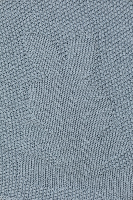 Chłopiec United Colors of Benetton kocyk dziecięcy bawełniany 6UHXA800S.W.Stagionale niebieski