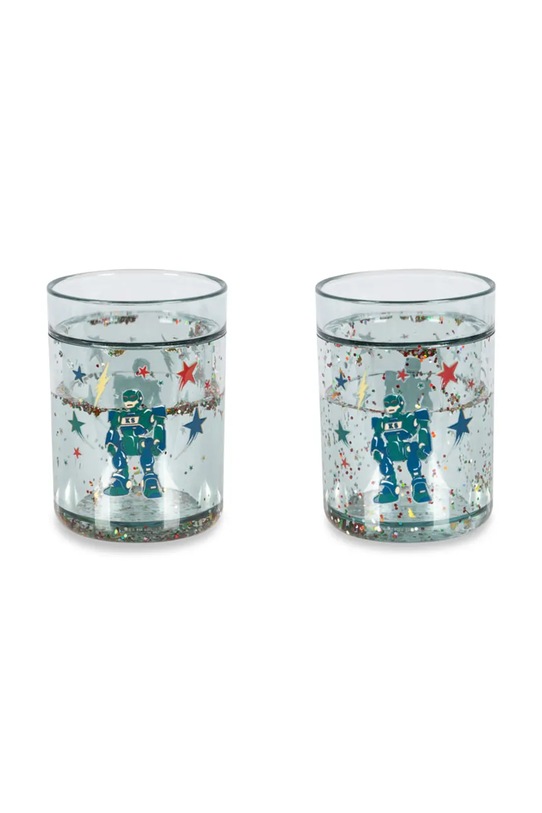 Konges Sløjd set de căni pentru copii 2 PACK GLITTER CUPS albastru KS103024.PPY2