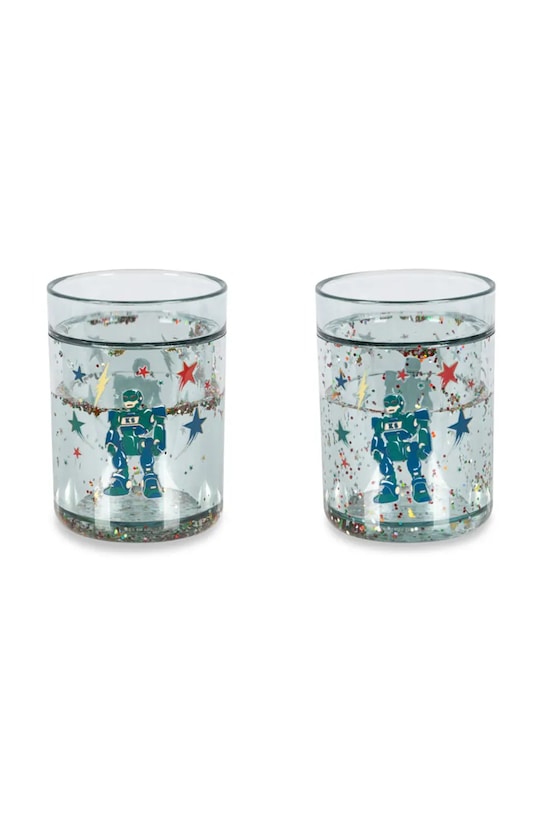 Konges Sløjd set de căni pentru copii 2 PACK GLITTER CUPS albastru KS103024.PPY2