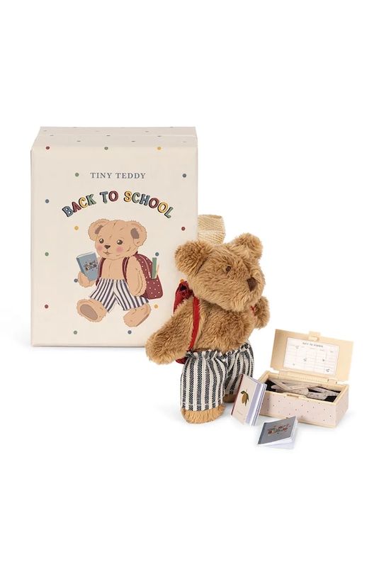 Konges Sløjd παιχνίδι αγκαλιάς παιδικό TINY TEDDY BACK TO SCHOOL πολύχρωμο KS105554.PPY2