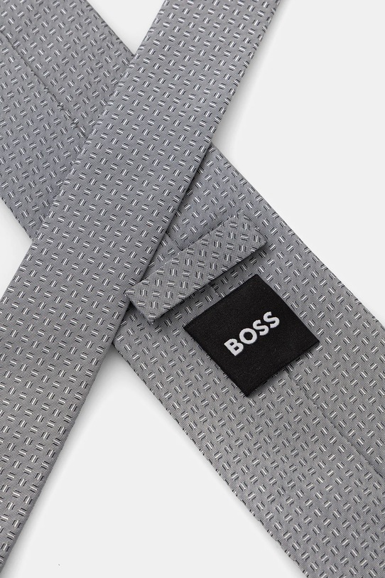 Копринена вратовръзка BOSS 50555931 сив SS26