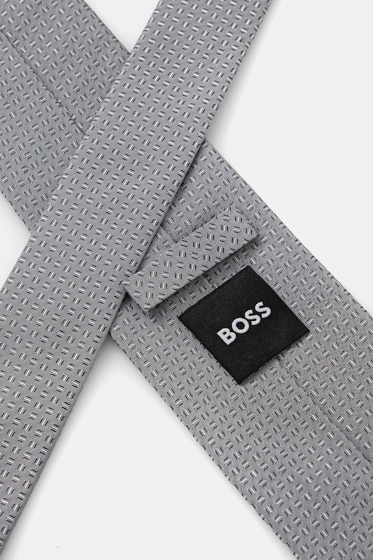 Копринена вратовръзка BOSS 50555931 сив SS26