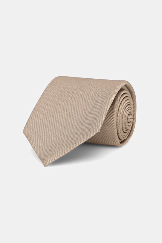 BOSS kravata pánská hedvábná H-TIE CM 7.5 ONE béžová 50556054