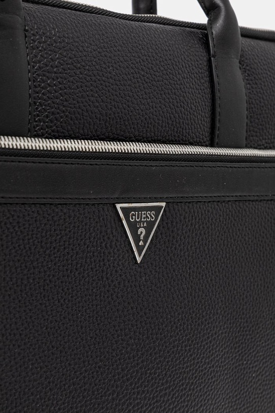 Guess torba na laptopa skórzana MONACO czarny HMMOGR.P6147