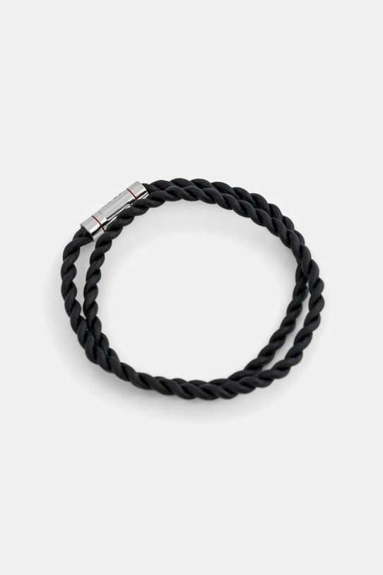 Δερμάτινο βραχιόλι HUGO Συσκευασία Δώρου μαύρο 50552596