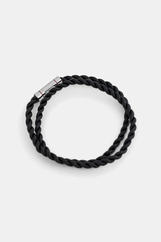 Δερμάτινο βραχιόλι HUGO Συσκευασία Δώρου μαύρο 50552596