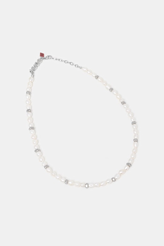 HUGO colier pentru bărbați de sidef E-SHELLBEADS2-NEC argintiu 50552603