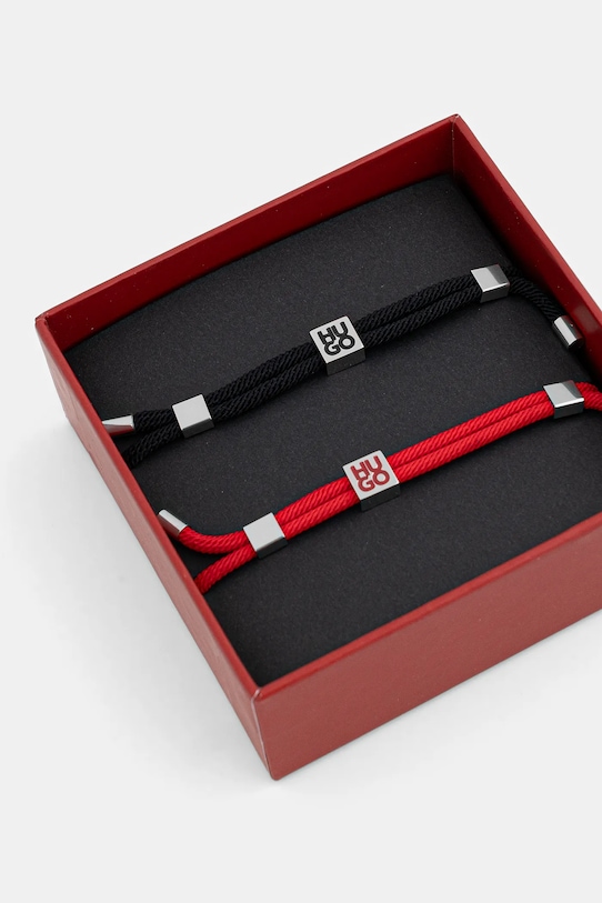 HUGO bransoletka 2-pack 50552605 czerwony