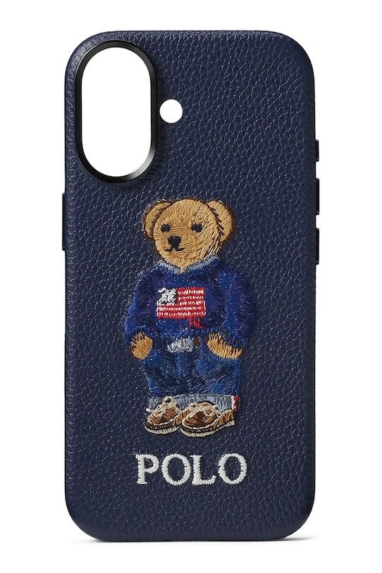 Polo Ralph Lauren etui skórzane na telefon iPhone 17 na telefon granatowy 405P17562