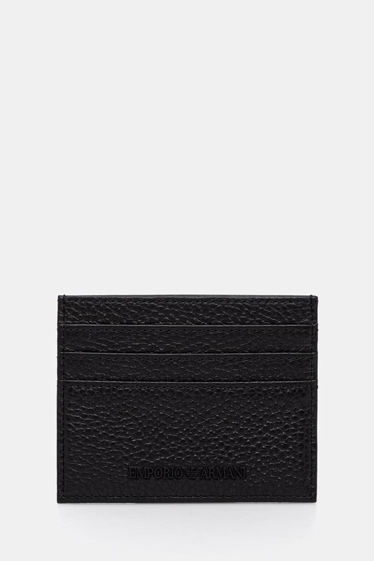 Akcesoria Emporio Armani etui na karty i pasek skórzany EM002772.AF13396 czarny