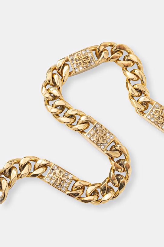 Guess bransoletka męska ze stali nierdzewnej 4G FRONTIERS JUMB06.027JW złoty SS26