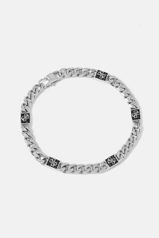 Guess bransoletka męska ze stali nierdzewnej 4G FRONTIERS srebrny JUMB06.027JW