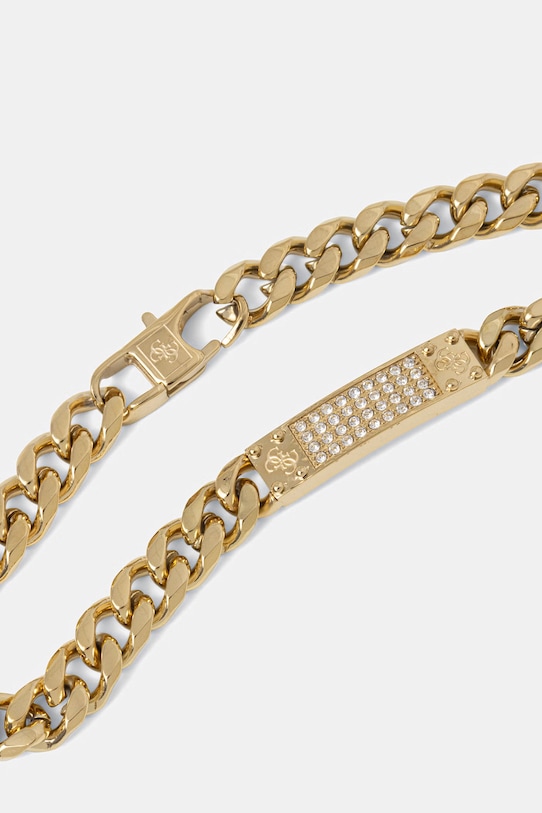 Guess bransoletka męska ze stali nierdzewnej 4G FRONTIERS JUMB06.031JW złoty SS26