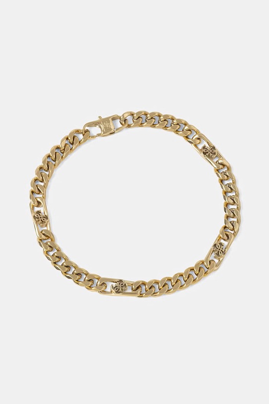 Guess bransoletka męska ze stali nierdzewnej 4G FRONTIERS złoty JUMB06.034JW