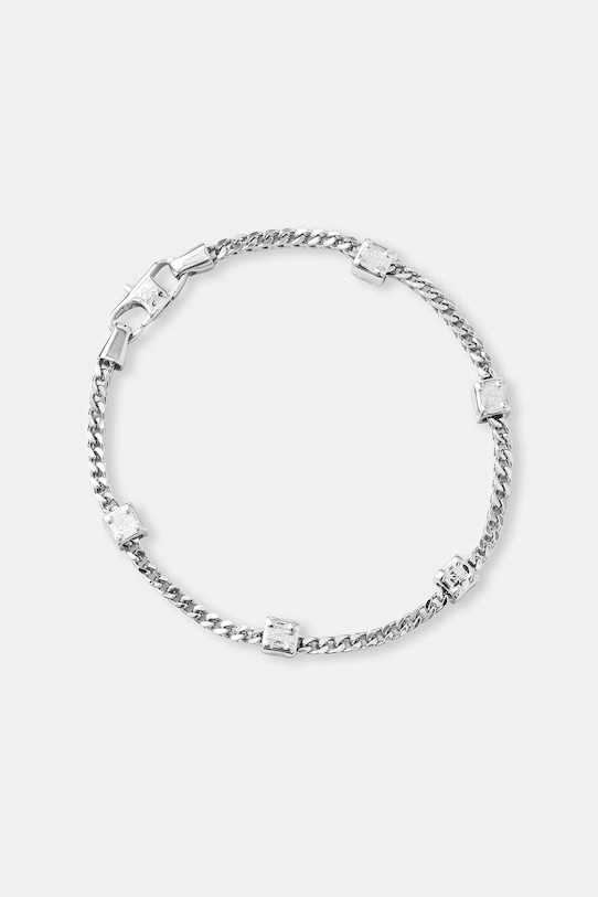 Guess bransoletka męska ze stali nierdzewnej 4G FRONTIERS srebrny JUMB06.037JW