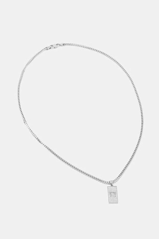 Guess naszyjnik z zawieszką męski ze stali nierdzewnej 4G FRONTIERS srebrny JUMN06.030JW