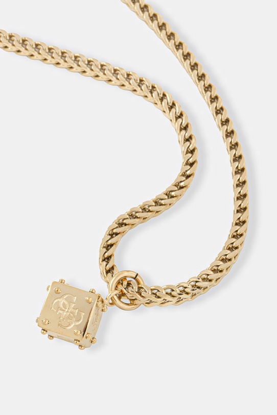 Guess naszyjnik z zawieszką męski ze stali nierdzewnej 4G FRONTIERS JUMN06.036JW złoty SS26