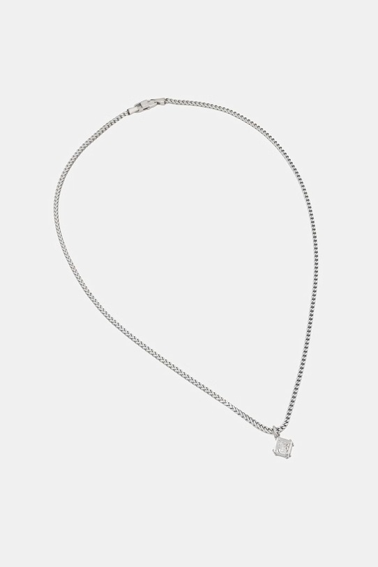 Guess naszyjnik z zawieszką męski ze stali nierdzewnej 4G FRONTIERS srebrny JUMN06.036JW