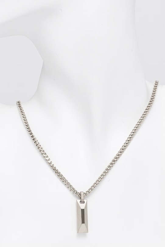 Akcesoria Guess naszyjnik z zawieszką męski ze stali nierdzewnej TRUE SPIRIT JUMN06.039JW srebrny