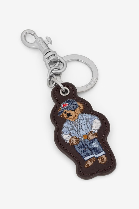 Δερμάτινο μπρελόκ Polo Ralph Lauren καφέ 405P08103