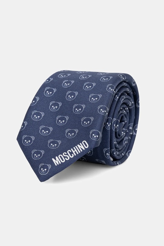 Moschino krawat jedwabny granatowy M5895.55079