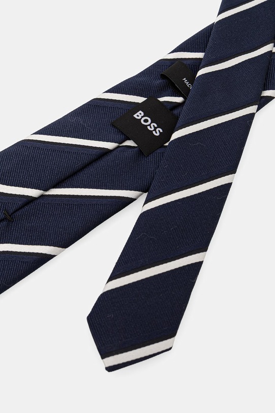 BOSS kravata pánská s hedvábím TIE CM 7.5 262 50560845 námořnická modř SS26