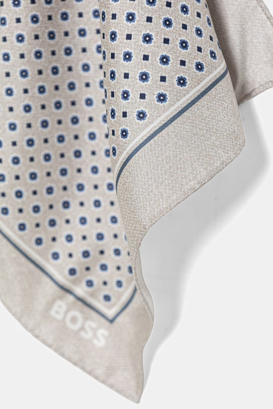 Αξεσουάρ BOSS Μαντήλι Ανδρικό μεταξωτό POCKET SQ. ONE 50561707 μπεζ