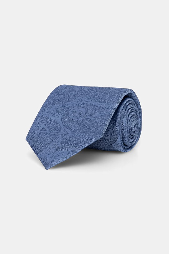 BOSS krawat męski jedwabny TIE CM 7.5 ONE niebieski 50562064