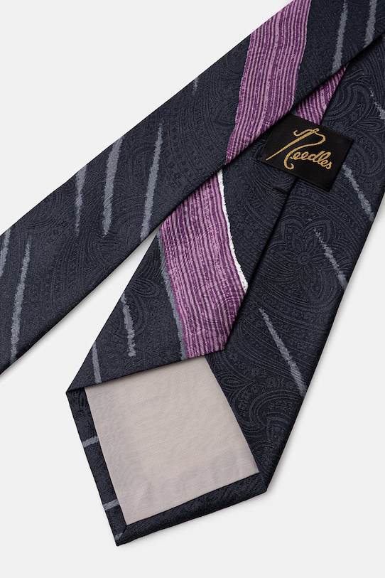 Odzież Needles krawat jedwabny SX063 granatowy