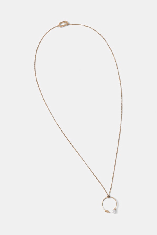 AllSaints naszyjnik z zawieszką męski metalowy złoty 37568580BRS126