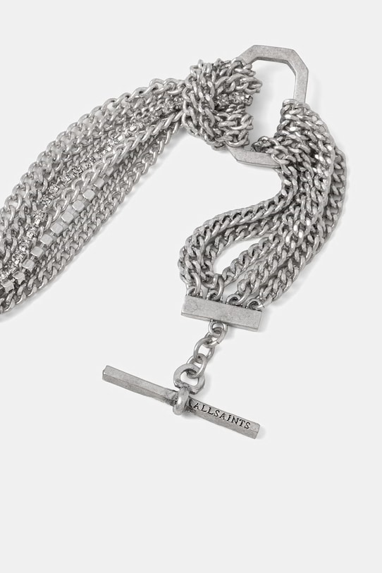 AllSaints bransoletka męska metalowa 37568832SLV041 srebrny SS26