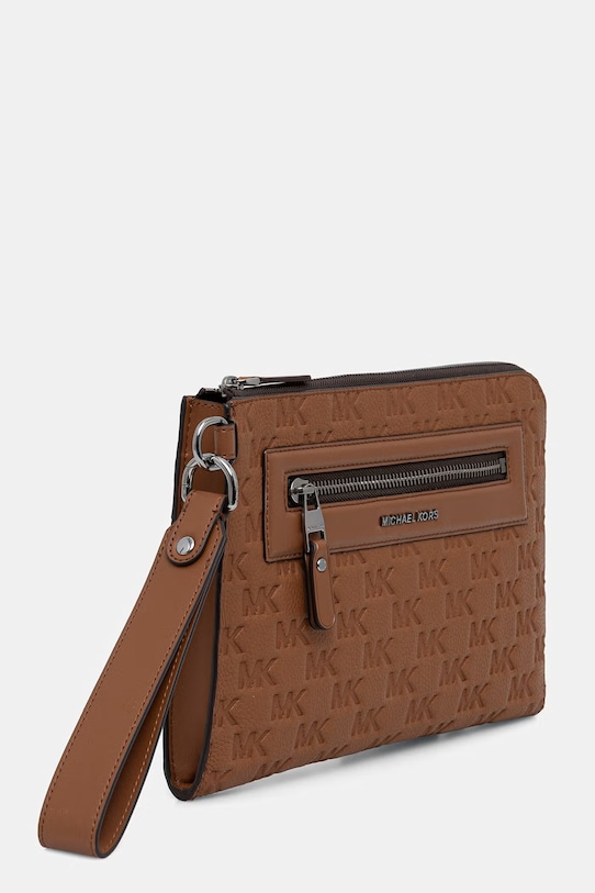 Michael Kors kosmetyczka męska skórzana 33S6LJSU8L brązowy SS26