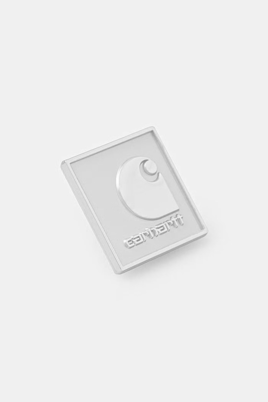 Carhartt WIP Square Label Pin przypinki metalowe męskie srebrny I036602.95XX