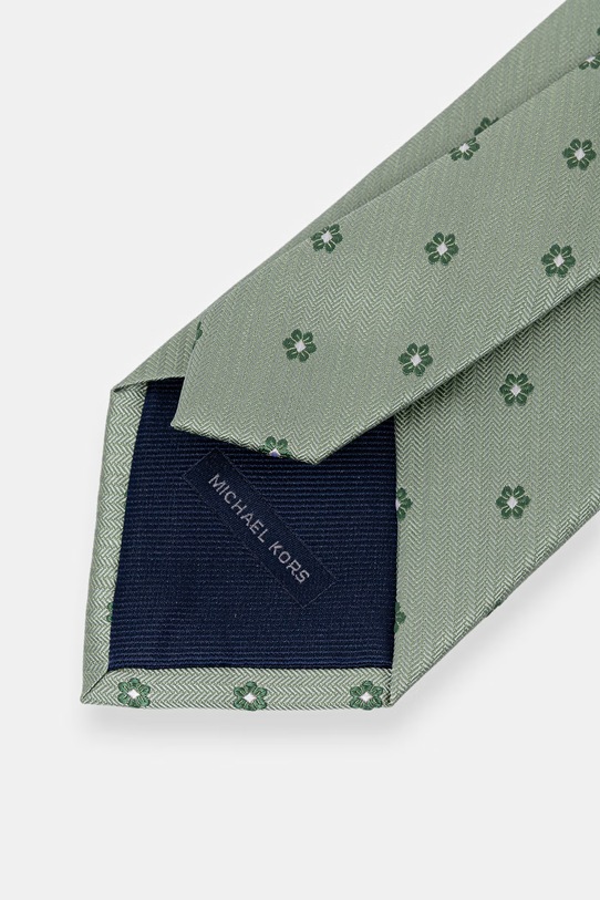 Michael Kors krawat męski jedwabny MK0DT00224 zielony SS26