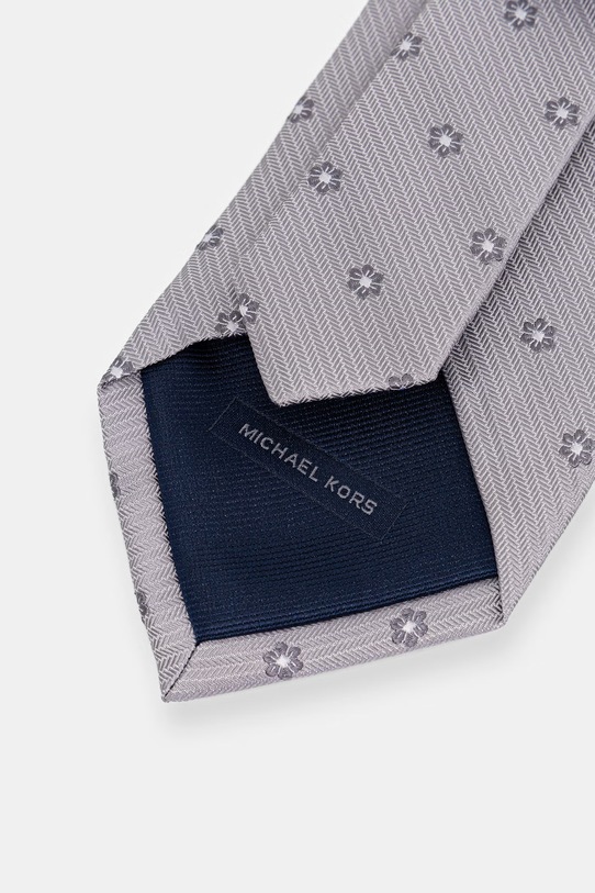 Michael Kors krawat męski jedwabny MK0DT00224 szary SS26