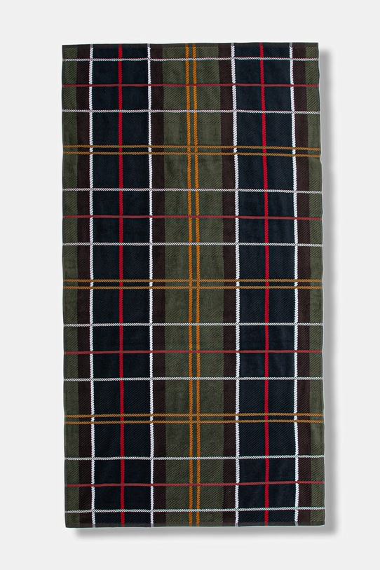 Barbour Ręcznik plażowy bawełniany zielony UAC0310
