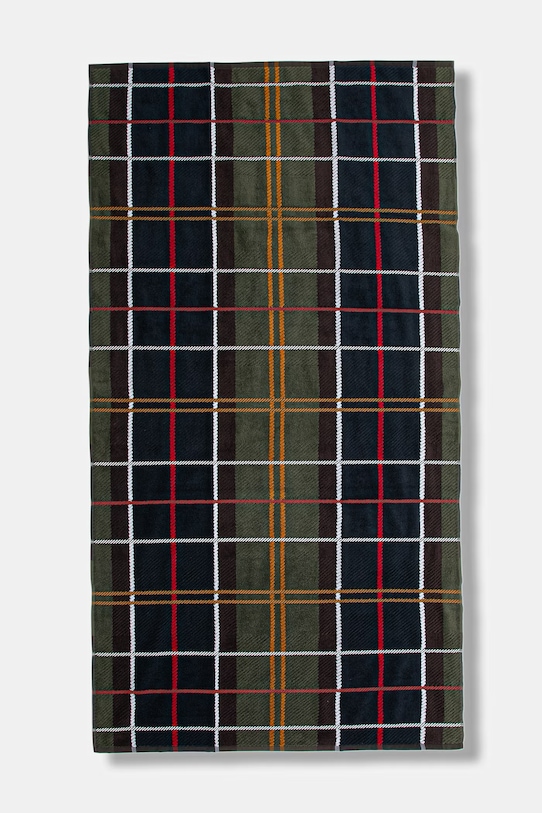 Barbour Ręcznik plażowy bawełniany zielony UAC0310