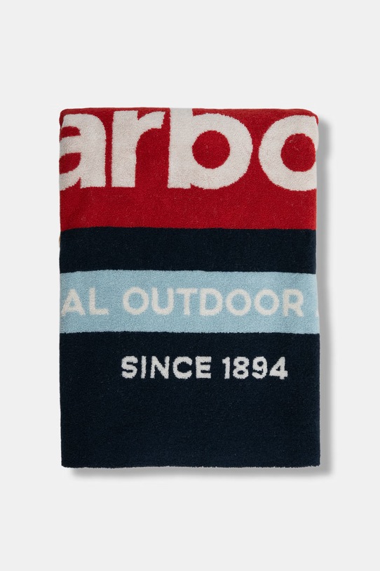 Barbour ręcznik plażowy bawełniany UAC0311 czerwony SS26