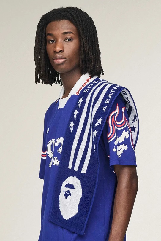 adidas Originals ręcznik bawełniany x BAPE niebieski KF4920