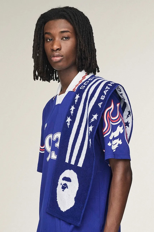 adidas Originals ręcznik bawełniany x BAPE niebieski KF4920