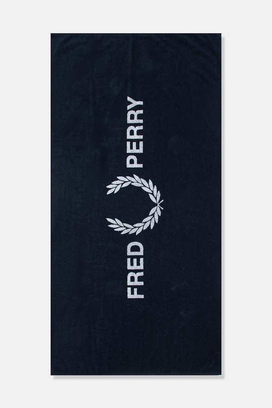 Fred Perry ręcznik plażowy bawełniany granatowy MS7705