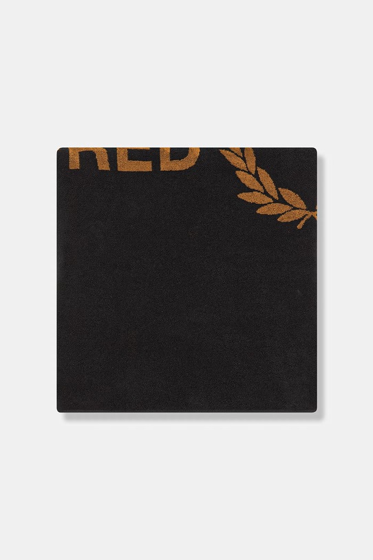 Fred Perry ręcznik plażowy bawełniany czarny MS7705